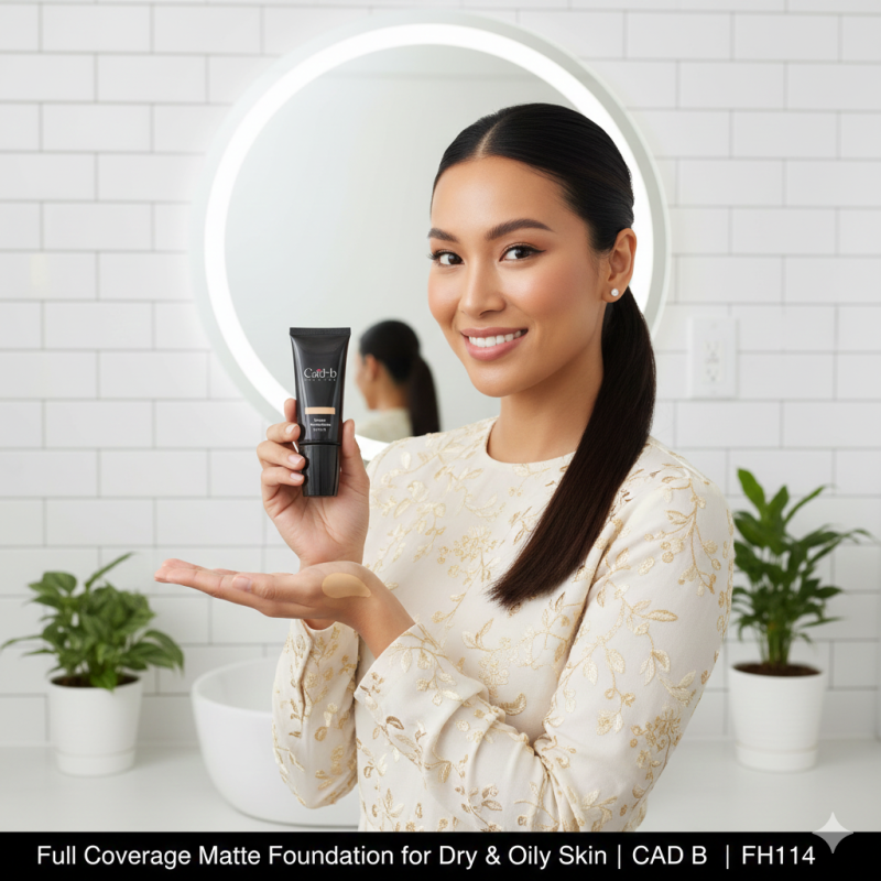 Full Coverage Matte Foundation for Dry & Oily Skin | CAD B | FH114