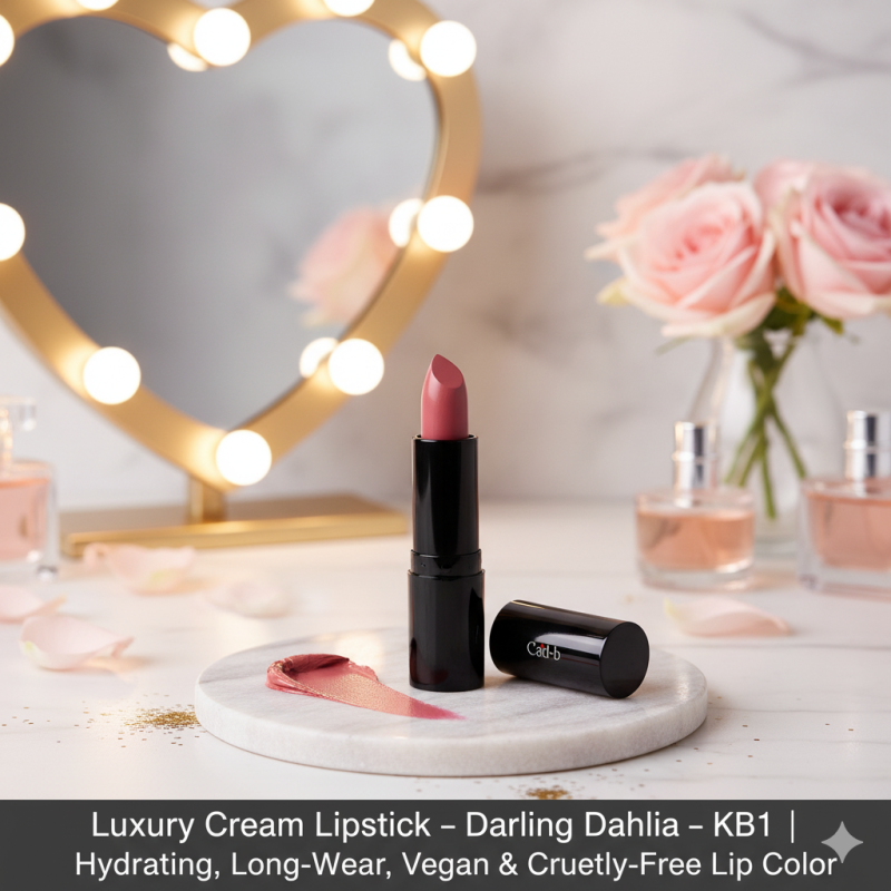 Luxury Cream Lipstick – Darling Dahlia – KB1 | Hydrating, Long-Wear, Vegan & Cruelty-Free Lip Color