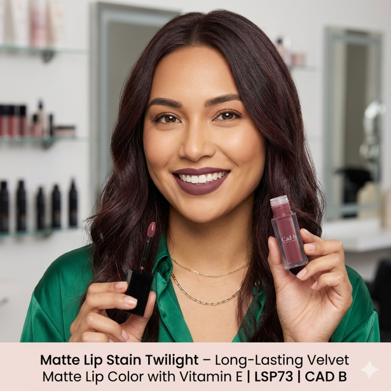 Matte Lip Stain Twilight - Long-Lasting Velvet Matte Lip Color with Vitamin E | LSP73 | CAD B